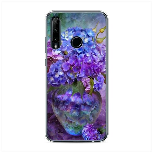 Силиконовый чехол Букет фиолетовый на Honor 20 Lite 2019 /