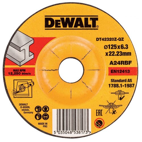 Круг обдирочный по металлу DEWALT DT42320Z, STANDARD, 125 x 