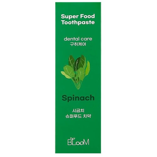 Паста зубная BLOOM SUPER FOOD Шпинат 100