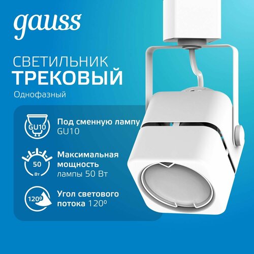 Трековый светильник gauss Track Light Bulb TR010, белый