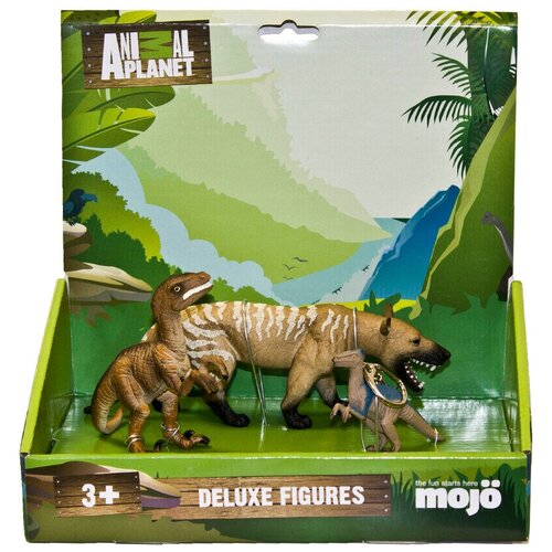 Mojo Набор фигурок Animal Planet L: Гиенодон XL, Велоцирапто