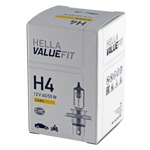 Лампа Valuefit H4 HELLA арт. 8GJ242632-081