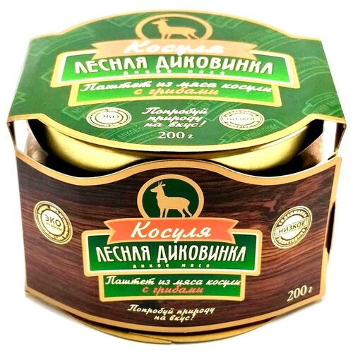 Паштет из мяса косули с грибами, 200 г (ст.б.)