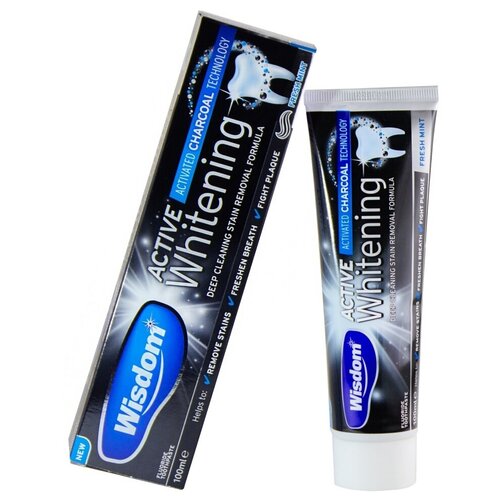  Зубная паста Wisdom Active Whitening Charcoal Toothpaste 100