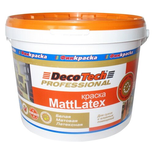 Краска латексная DecoTech Professional Mattlatex влагостойка