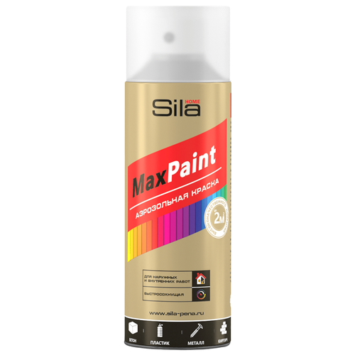 Краска Sila Max Paint, белый, матовая, 520 мл, 1 шт.