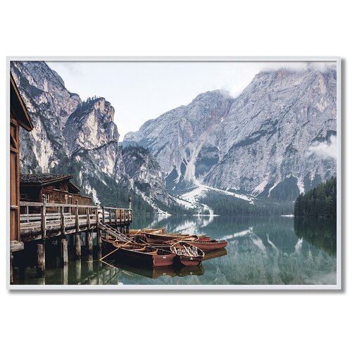 Постер в рамке Postermarkt Лодки на берегу, 40х50