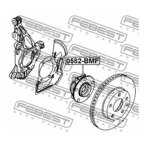 Ступица в сборе передняя для mazda 3 bm 2013- 0582-bmf Febes