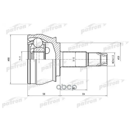 Шрус Наружн К-Кт 25x58.8x25 Alfa Romeo:156 97-00, Lancia: Ly