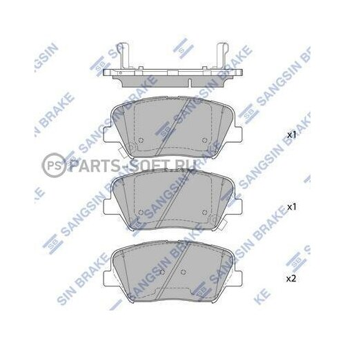 SANGSIN BRAKE SP4227 Колодки тормозные HYUNDAI GENESIS 14-