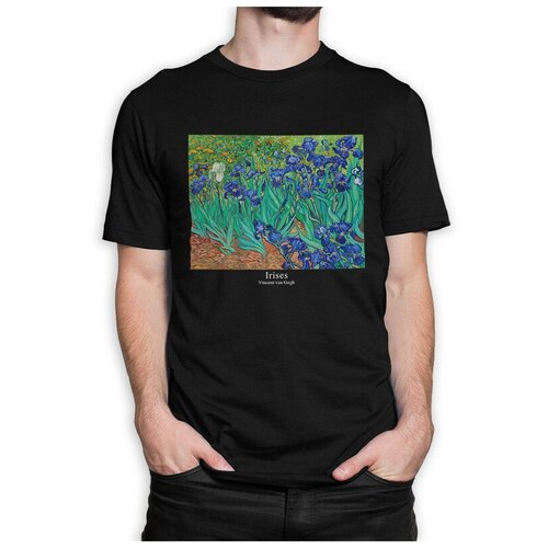 Футболка Dream Shirts Ирисы / Винсент ван Гог Мужская Черная