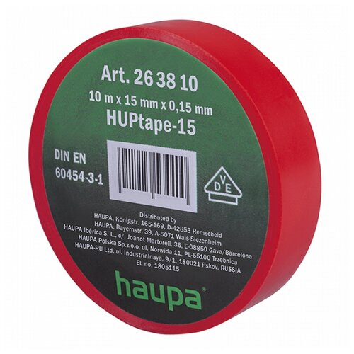 Набор изоленты Haupa HUptape-15, 263810, 5 шт. 5 шт. красный