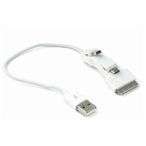 Адаптер Gembird USB 3 в 1 для зарядки мобильных устройств A-