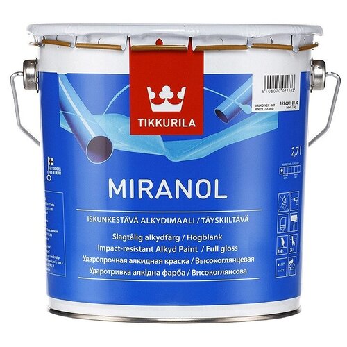 Эмаль алкидная, база C Tikkurila Miranol 2,7L (C)