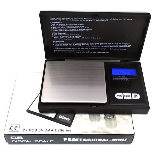 Весы карманные ювелирные электронные 200g/0.01g MH-016-2, юв