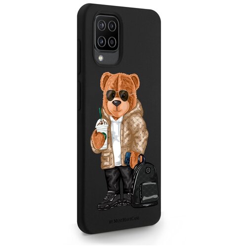 Черный силиконовый чехол MustHaveCase для Samsung Galaxy A12 Tony Style в очках