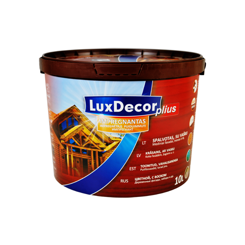 Luxdecor Plus. Защитная пропитка для дерева, 10 л Пиния