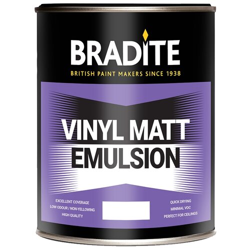 Краска водно-дисперсионная Bradite Vinyl Matt для стен и пот