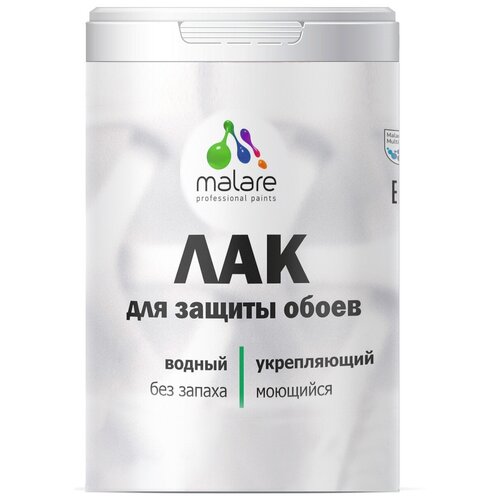 Лак водный Malare Professional для защиты обоев, для дерева 