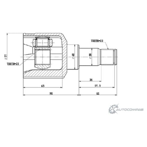 ШРУС внутренний FORD FOCUS II CB4 08 11 ZIKMAR Z87930R