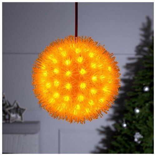 Фигура пластиковаяЁжик D=18 см, 220В, 100 Led, Желтый Luaz