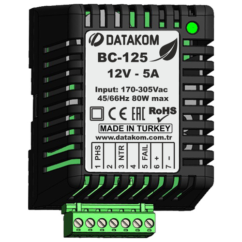 Datakom BC-125 (12В, 5А, на дин-рейку)