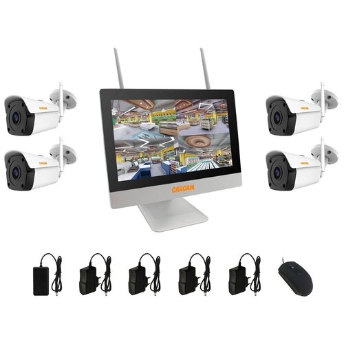 Готовые комплекты Готовый комплект видеонаблюдения CARCAM KIT-5M LCD 4 камеры