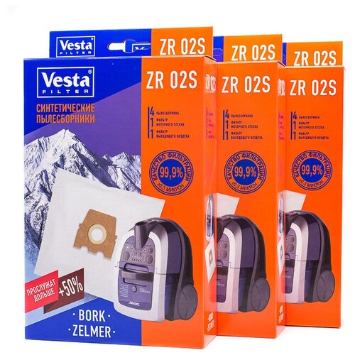 Vesta filter ZR 02 S XXl-Pack комплект пылесборников, 12 шт + 6