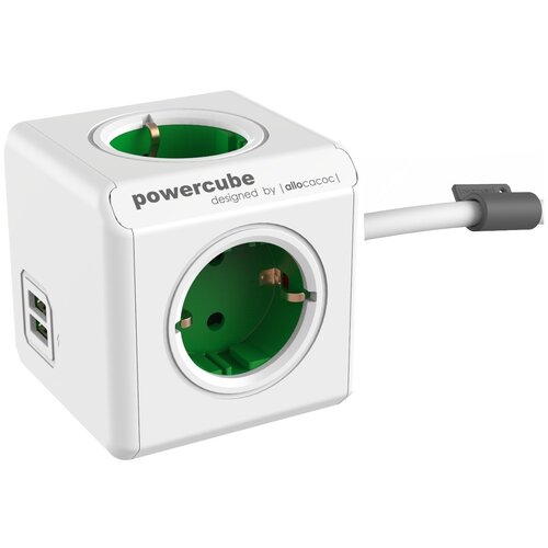 Сетевой удлинитель Allocacoc PowerCube Extended USB RED 1402