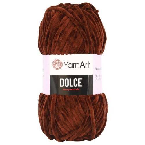 Пряжа Yarnart Dolce шоколад(775), 100%микрополиэстер, 120м, 100г,