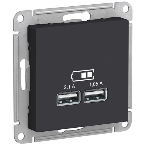 Механизм розетки USB Atlas Design 5В 1порт х 2.1А 2порта х 1