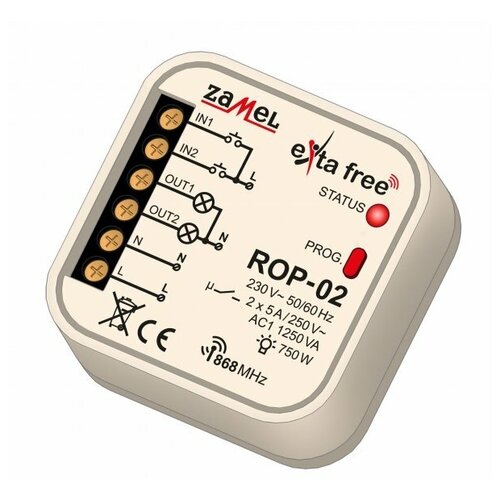 Таймеры Zamel Приемник встраиваемый (2 канала) ROP-02
