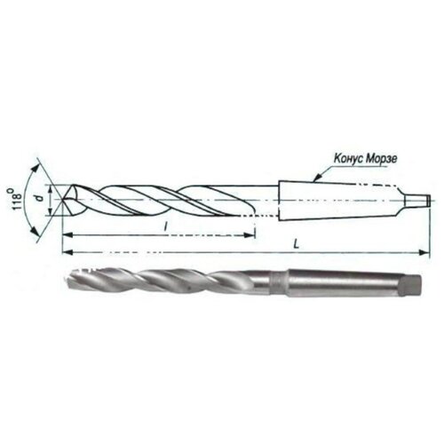 Сверло d 13,0х134х215 к/х Р18 \CNIC\ (шт)