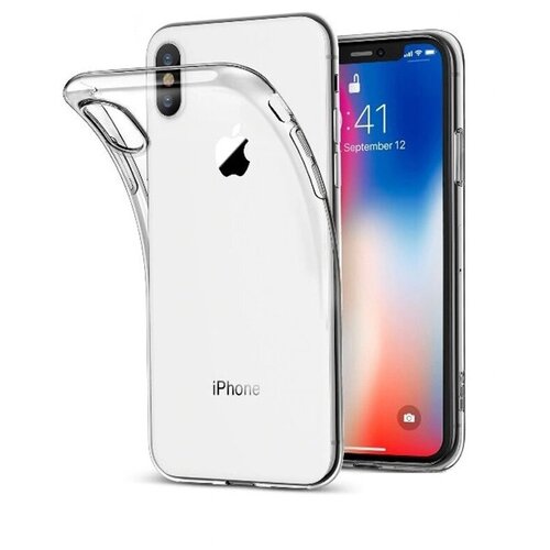 Чехол силиконовый для iPhone XS / TPU, прозрачный /