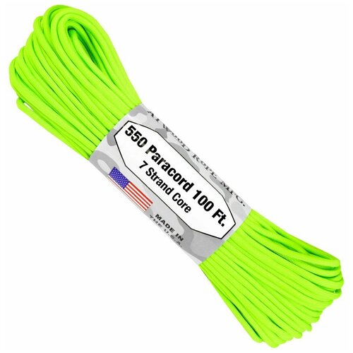 Паракорд 550 AtwoodRope 100ft (USA), neon green