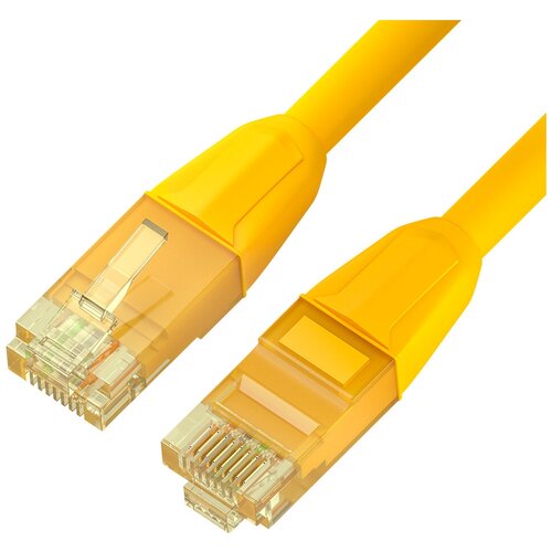 GCR Патч-корд прямой 7.5m LSZH UTP кат.6, желтый, 24 AWG, ли