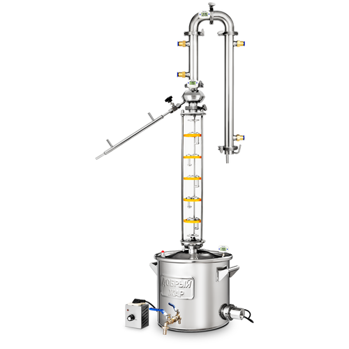 Самогонный аппарат Добрый Жар Титан с тарельчатой колонной и узлом отбора