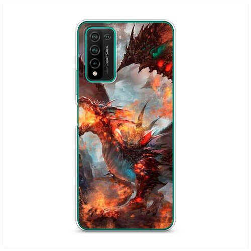 Силиконовый чехол Динозавр гугл на Honor 10X Lite / Хонор 