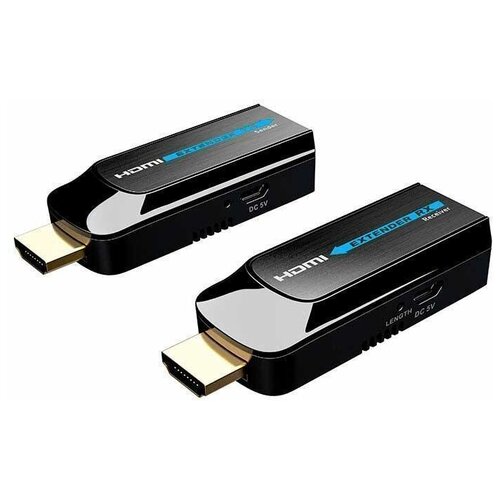 Удлинитель HDMI по витой паре CAT6/6a/7 до 50 метров, FullHD, компактный размер