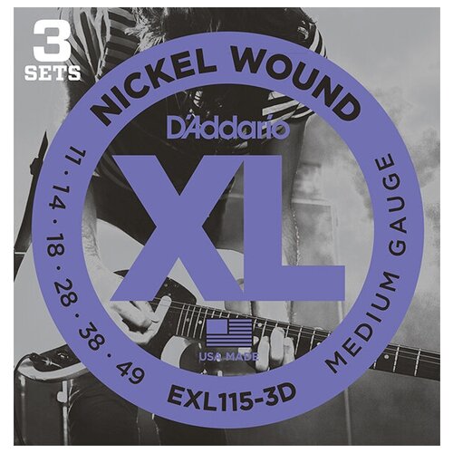 D'Addario EXL115-3D Nickel Wound Струны для электрогитары, M