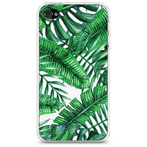 Силиконовый чехол Чайные розы на Apple iPhone 4/4S / Айфон