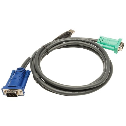 Кабель HD15M-USB(AM), Aten, 1.8m, серый (2L-5202UP)