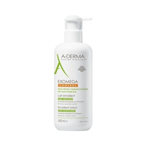 A-Derma Control Lait Emollient Смягчающий лосьон для лица и тела, 400