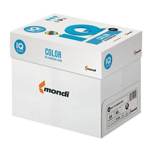 Бумага цветная IQ color, комплект 5 шт., А4, 80 г/м2, 500 л.