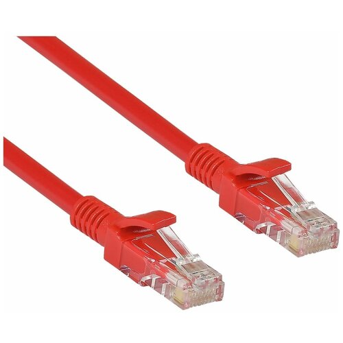 Сетевой кабель ExeGate UTP cat.5e 0.5m Red UTP-RJ45-RJ45-5e-0,5M-LSZH-RD