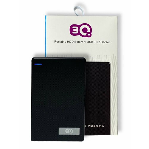 1 ТБ Внешний HDD 3Q Iris External, USB 3.2 Gen 1, черный