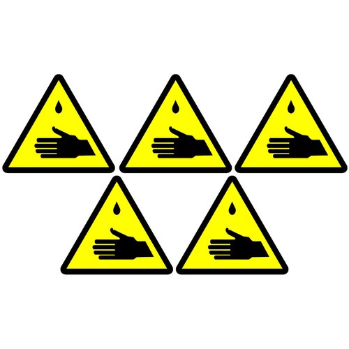 Предупреждающие знаки. Наклейка W 27 Осторожно попадание ядовитых веществ на