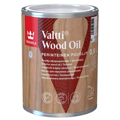 Масло Tikkurila Valtti Wood Oil, бесцветный, 0.9