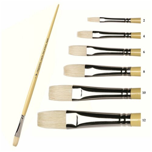 Кисть Winsor&Newton Кисть щетина плоская удлиненная №8 Winso