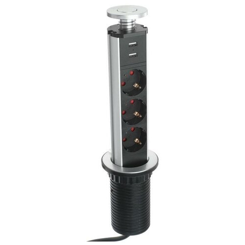 Luazon Lighting Розетка выдвижная, Luazon, 16 А, трёхместная